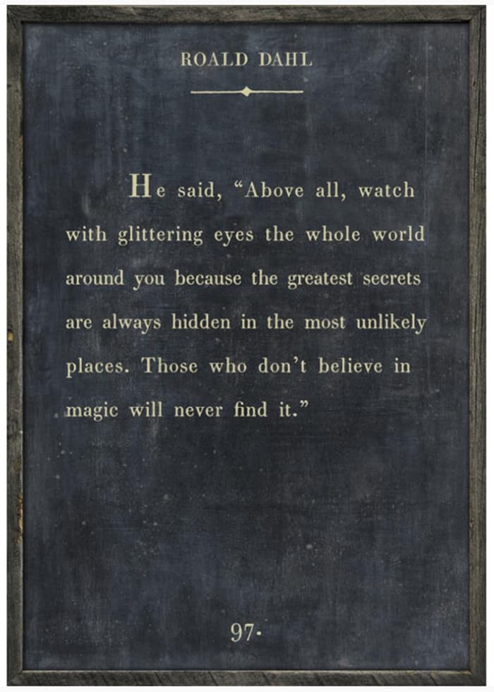 Believe in Magic - Roald Dahl