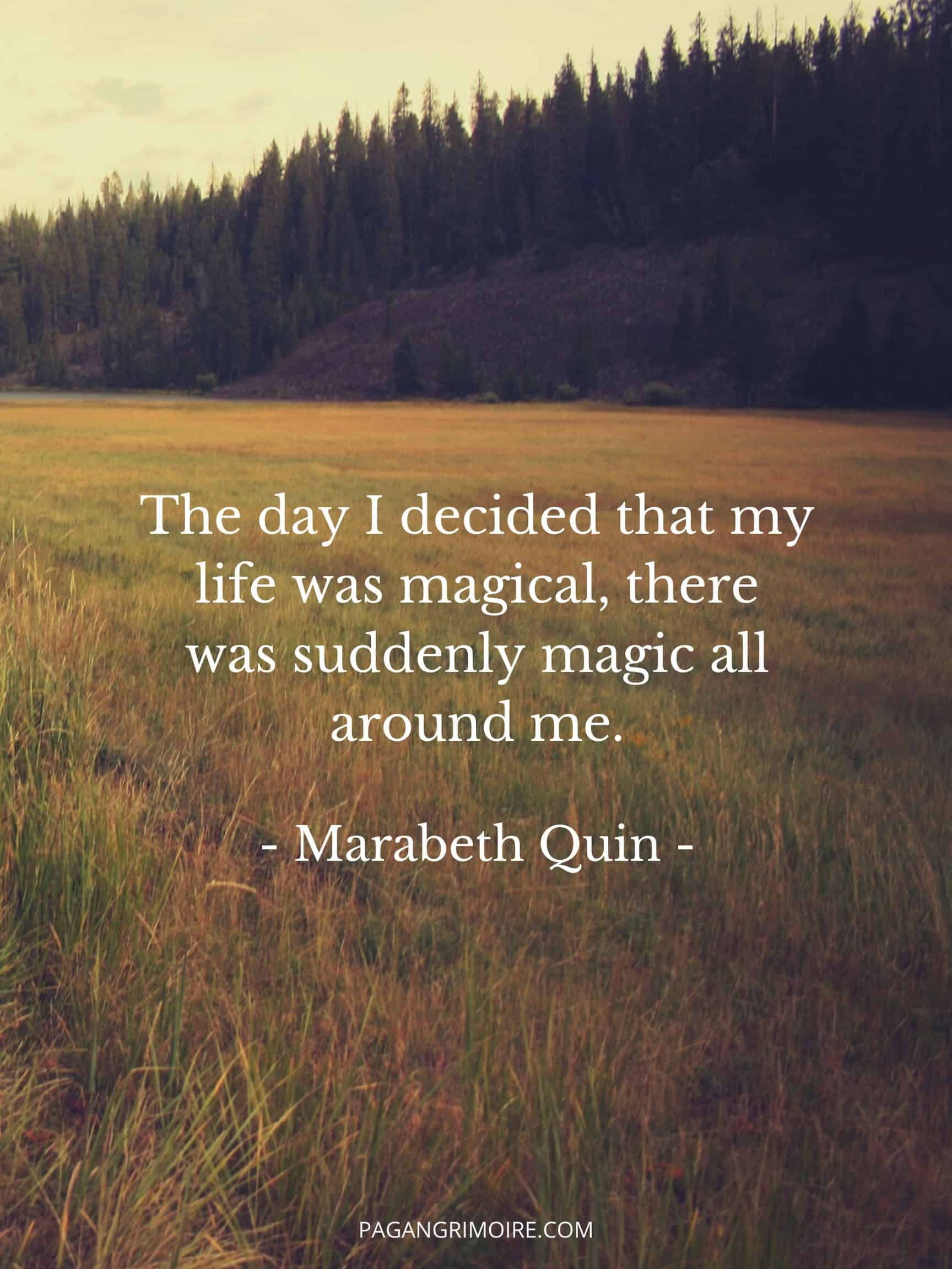 Witch Quotes - Day I Decided My Life Was Magical