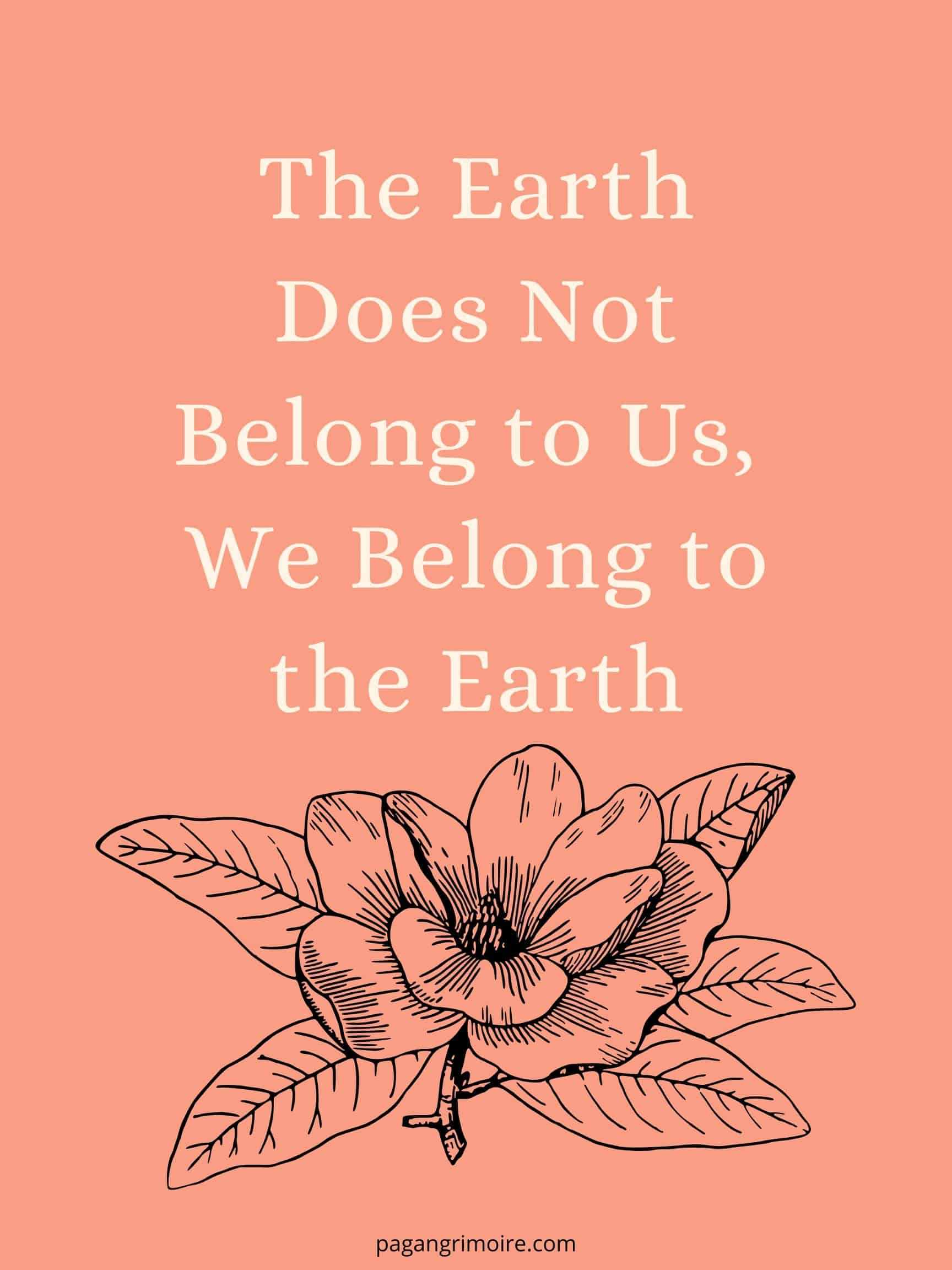 Witch Quotes - The Earth Does Not Belong To Us(1)