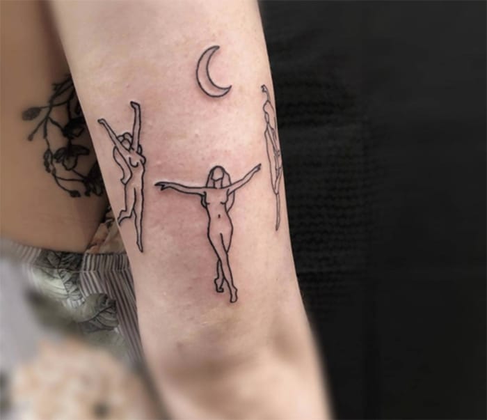 Small Witch Tattoo  Etsy