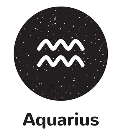Aquarius Symbol - water ripples