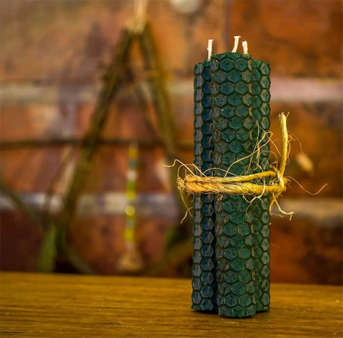 Green Candle Meaning - Beeswax
