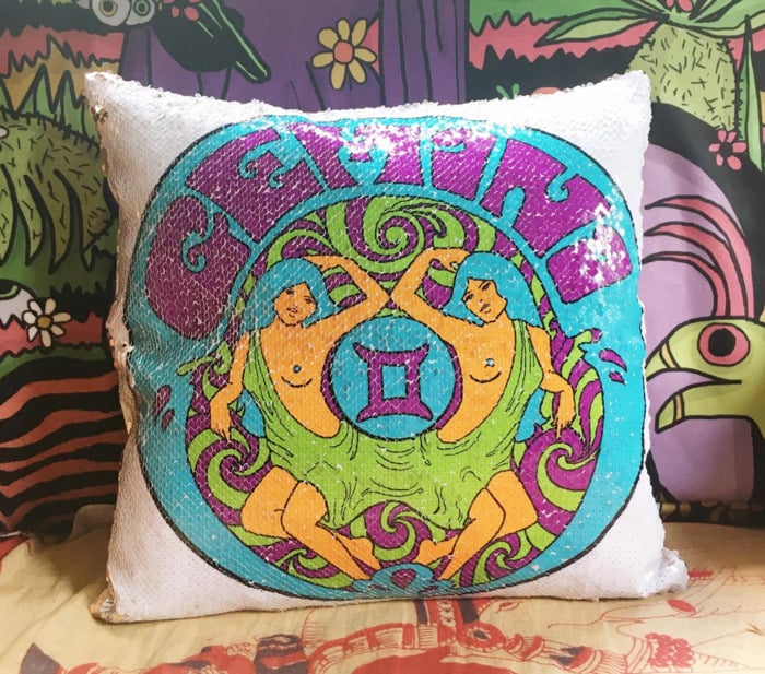 Gemini Zodiac Sign Gift Ideas - Reversible Pillow
