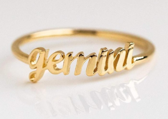 Gemini Zodiac Sign Gift Ideas - Gold Ring