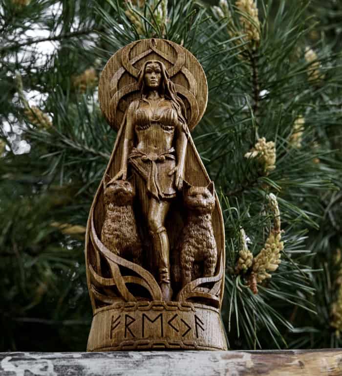 Freyja - Wooden Sculpture