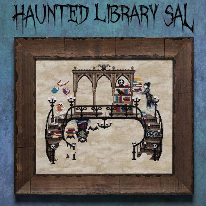 Halloween Cross Stitch Patterns - Haunted Library