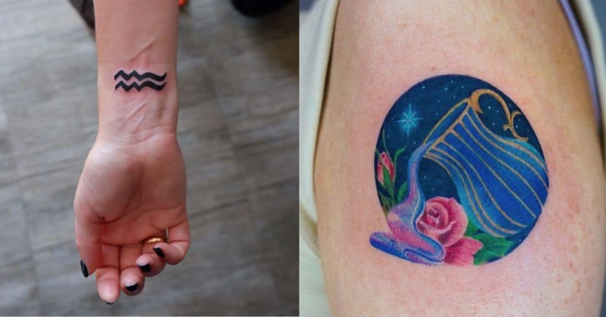 25 Badass Aquarius Tattoo Designs  Tattoo Glee