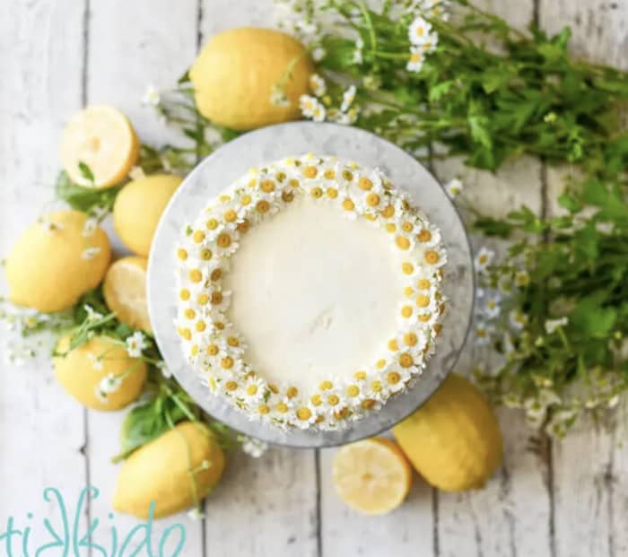 Imbolc Foods - Chamomile Cake with Lemon Frosting