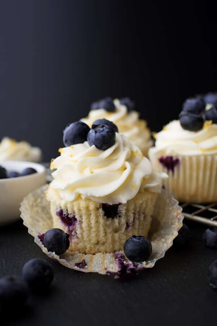 Ostara Recipes and Foods - Lemon Blueberry Cupcakes
