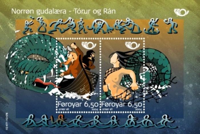 Sea Witches - Tonur and Ran stamps from Faroe Islands