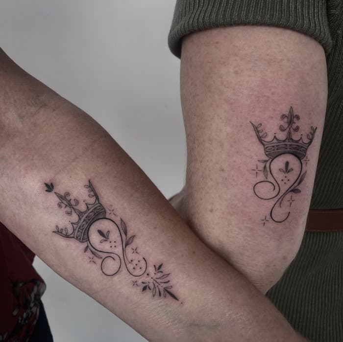 A really cute and meaningful couple tattoo. This is probably one of the  most popular types