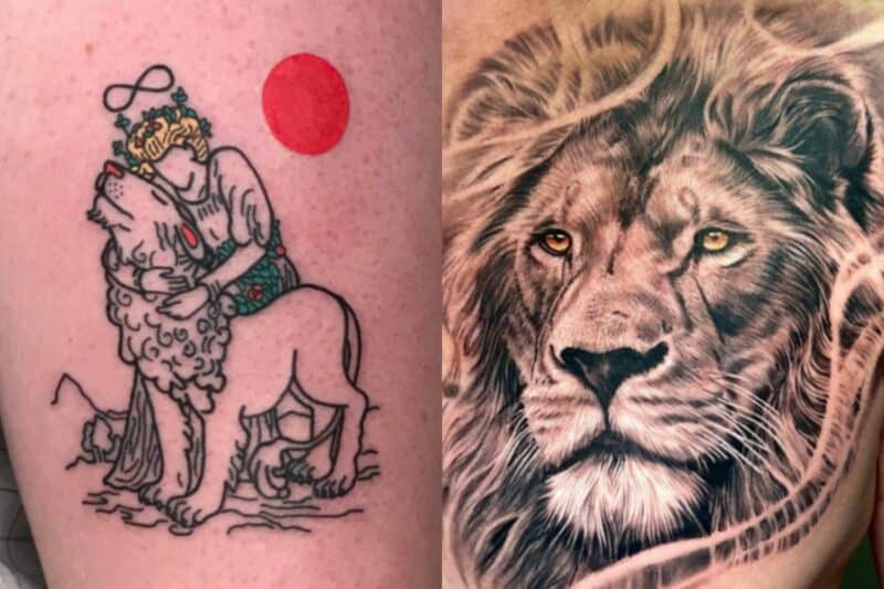 Instagram의 타투이스트 마사님: “. Space lion . #타투#마사타투 . @masa_tattooer  @cherrycoke_island” | Geometric lion tattoo, Lion head tattoos, Lion art  tattoo