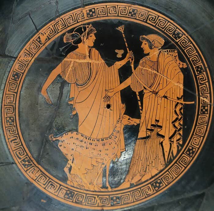 Noumenia - Apollo on Greek Pottery