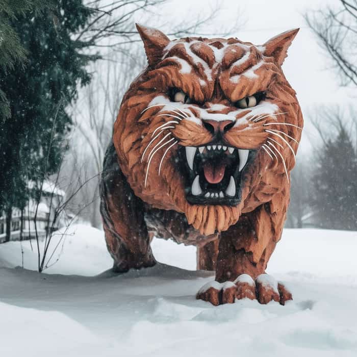 Yule Cat - in snow