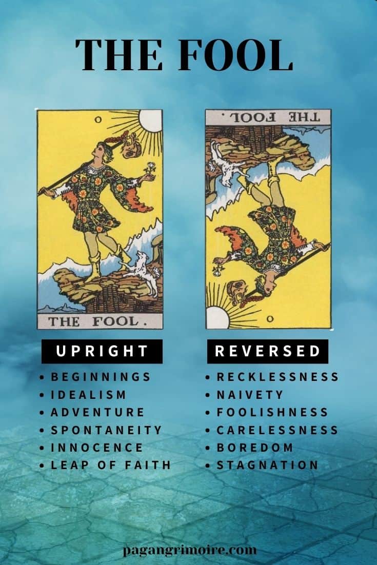 The Fool Tarot Card Meanings - Upright and Reversed