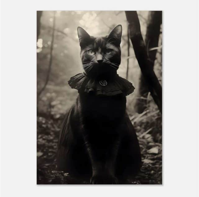 Pagan Grimoire Shop - Black Cat Print