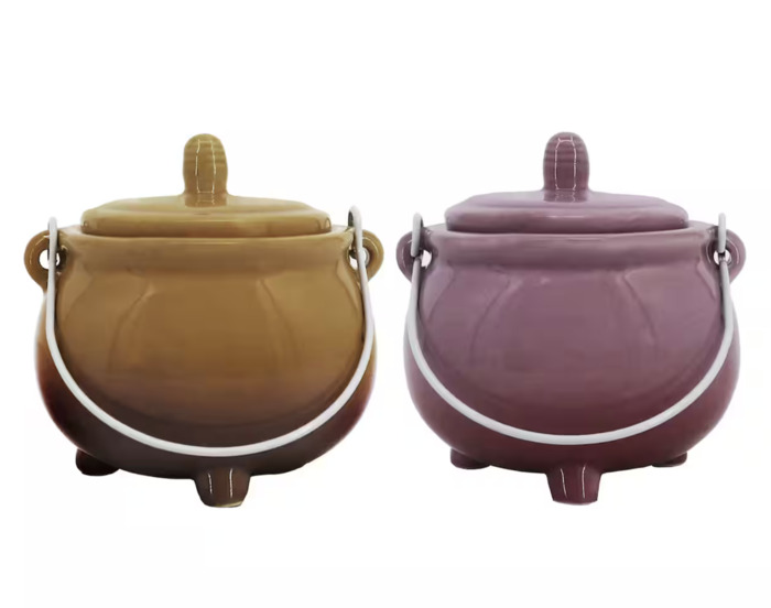 Purple and Orange Cauldrons from Michaels